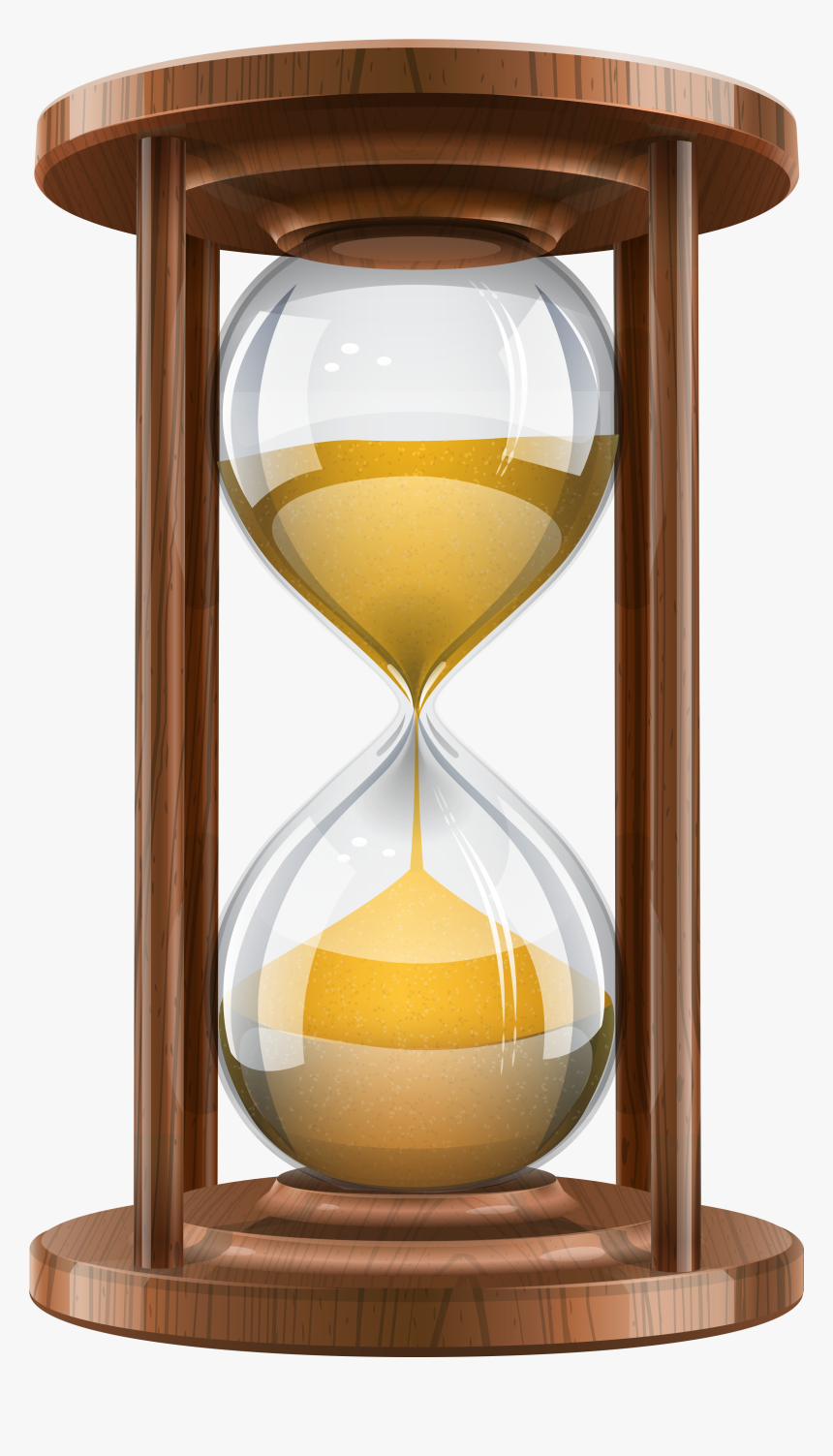 Wooden Sand Clock Png Clip Art - Sand Clock Png Transparent, Png Download, Free Download