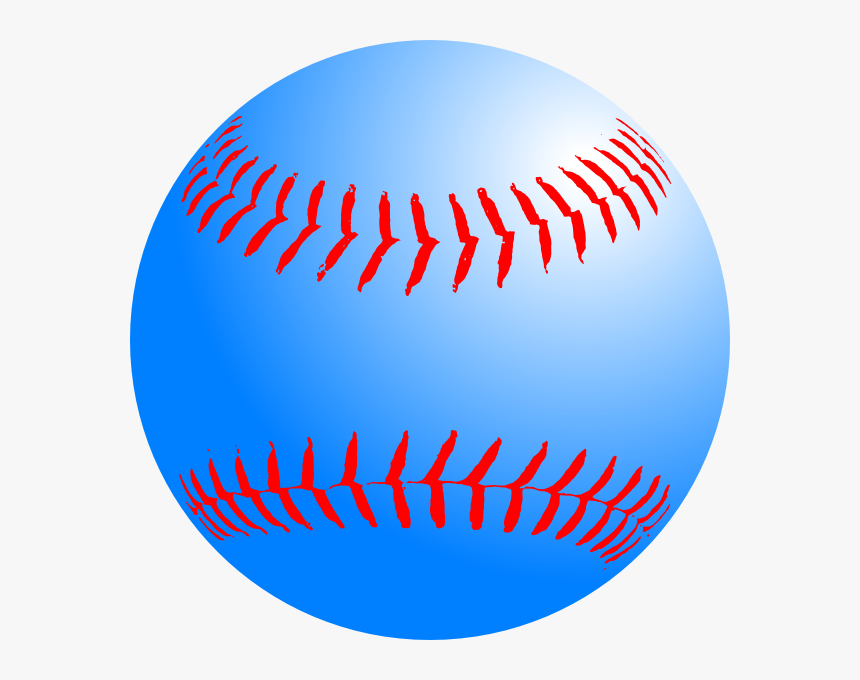 Blue Baseball Svg Clip Arts - Softball Clipart Png, Transparent Png, Free Download