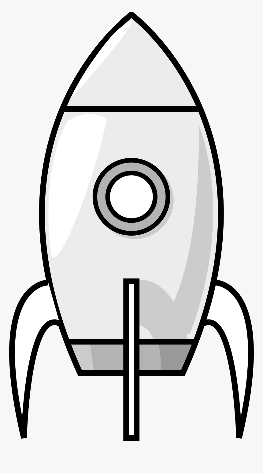 Spaceship Png Image - Black And White Rocket Clip Art, Transparent Png, Free Download