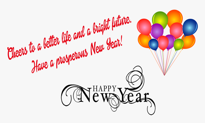 New Year Wishes Png Free Pic - Balloon, Transparent Png, Free Download