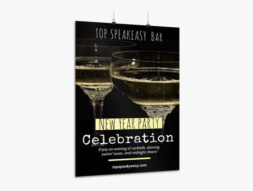 New Year"s Party Poster Template Preview - Classic Cocktail, HD Png Download, Free Download