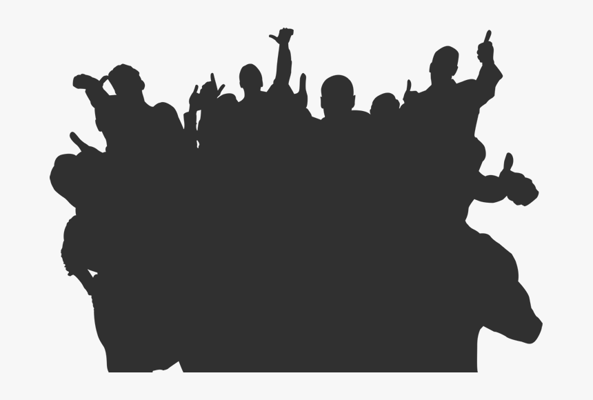 Crowd Human Behavior Desktop Wallpaper Black & White - Silhouette, HD Png Download, Free Download