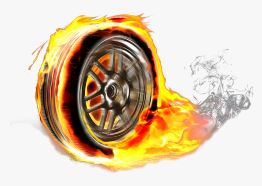 #ftestickers #tire #wheel #flames - Burning Wheel, HD Png Download, Free Download