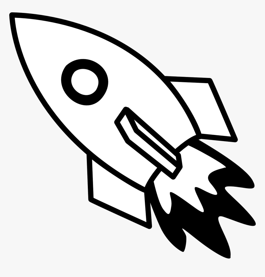 Rocket Clipart Black And White, HD Png Download, Free Download