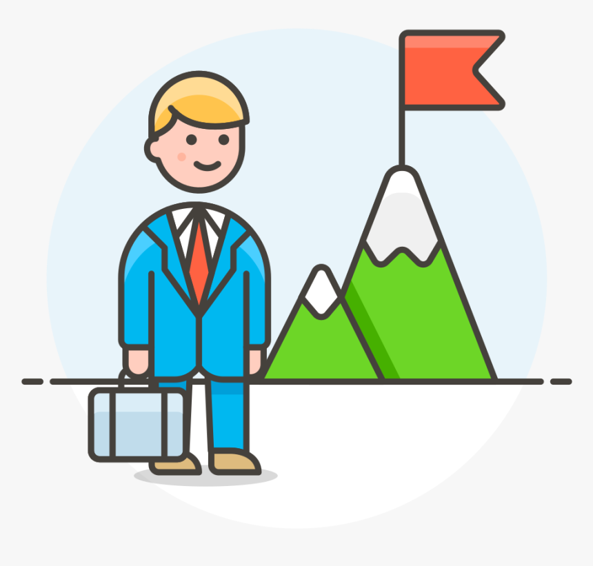 Success Goal Businessman Icon - Goals Icon, HD Png Download, Free Download