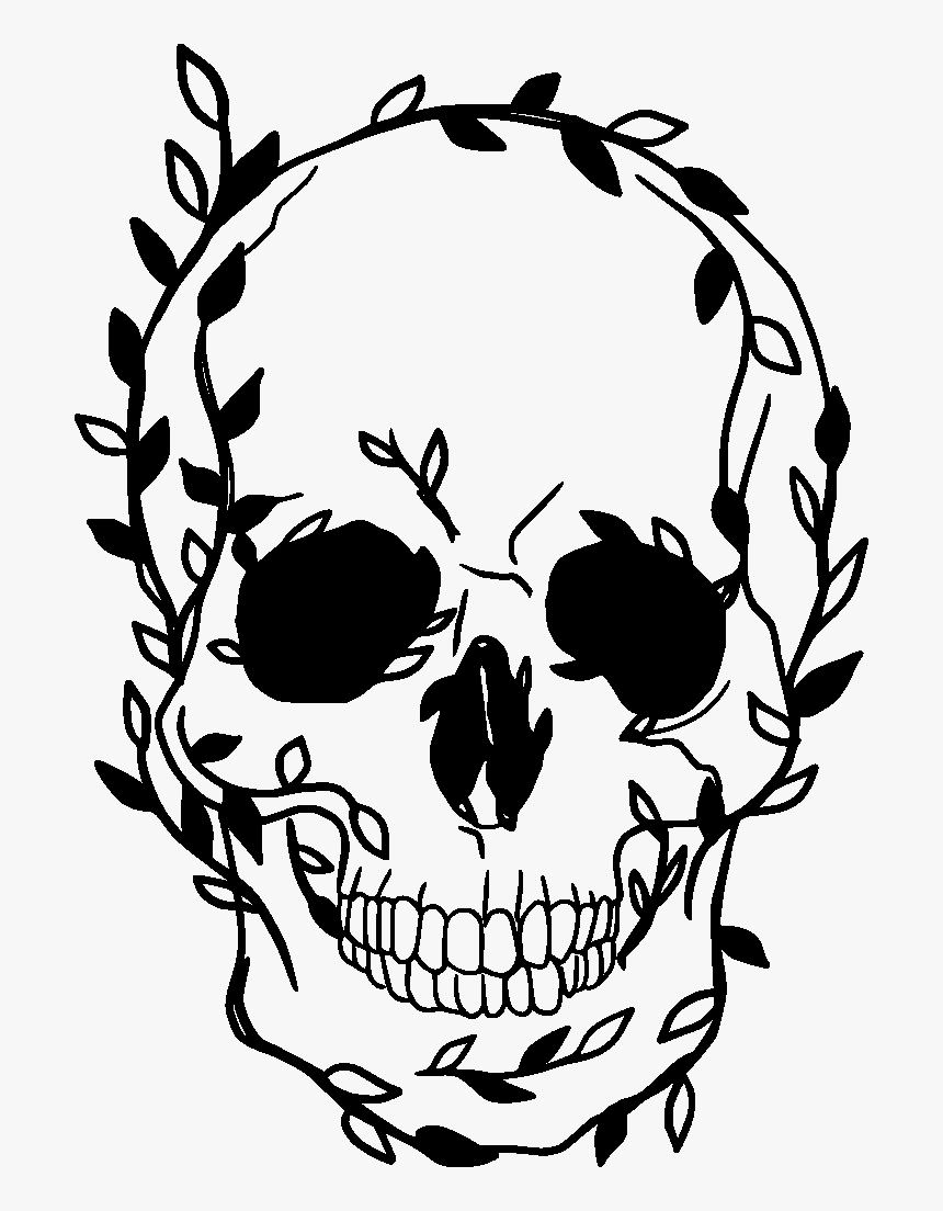 Skull Leaf - Skull, HD Png Download, Free Download