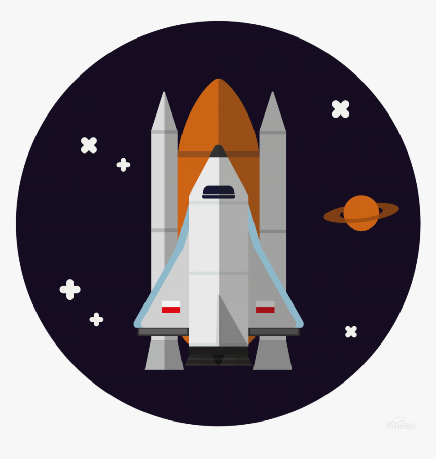 Rocket Space Universe Spaceship Print - Printing, HD Png Download, Free Download