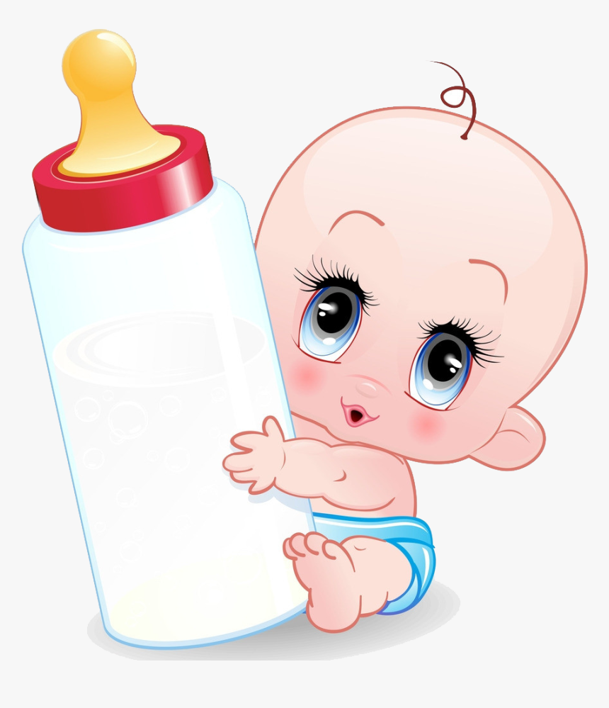 Baby Infant Cartoon Bottle Free Transparent Image Hd - Baby Cartoon Images Hd, HD Png Download, Free Download