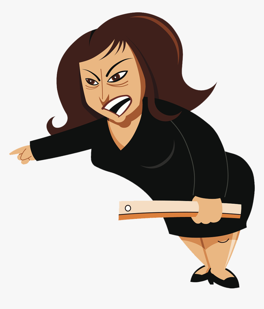 Boss Drawing Angry Teacher - Anger Mad Teacher Cartoon, HD Png Download, Free Download