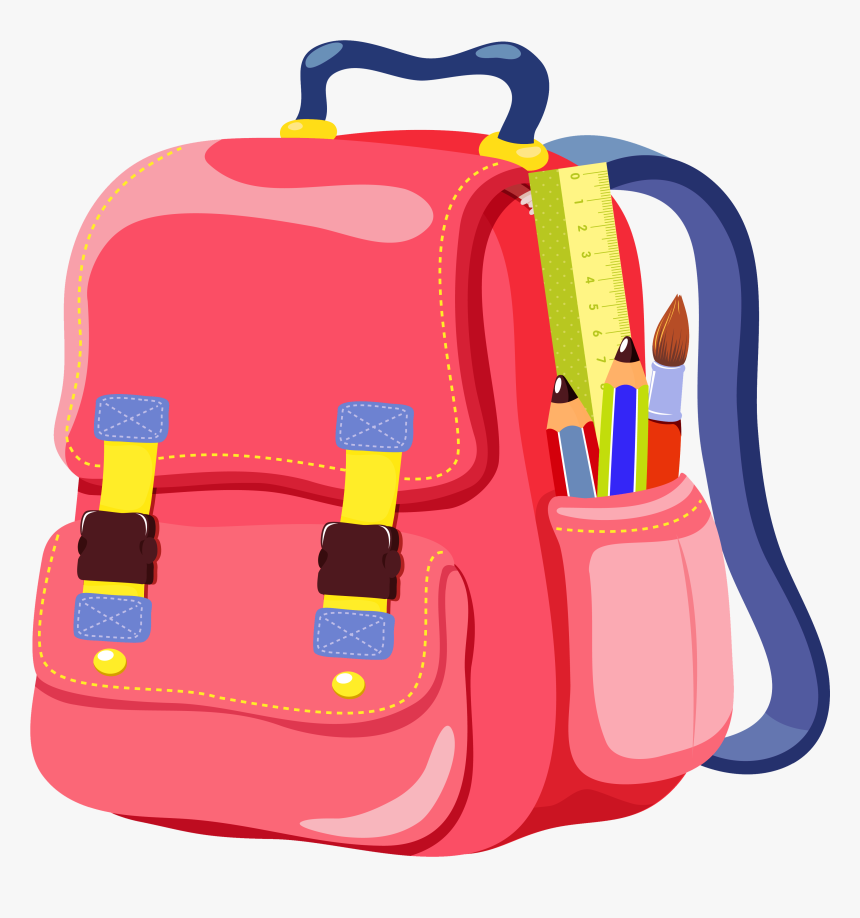 Red Clipart Lunch Box Transparent Background Bag Clipart - Backpack Clipart Png, Png Download, Free Download
