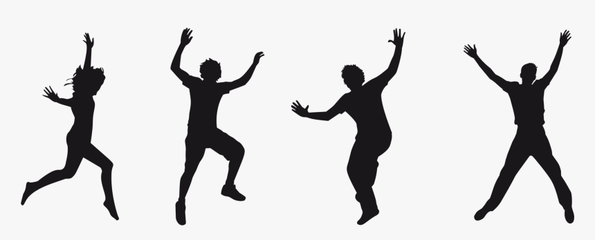 Silhouette, Human, Joy, Cheers - Silhouette Jumping For Joy, HD Png Download, Free Download