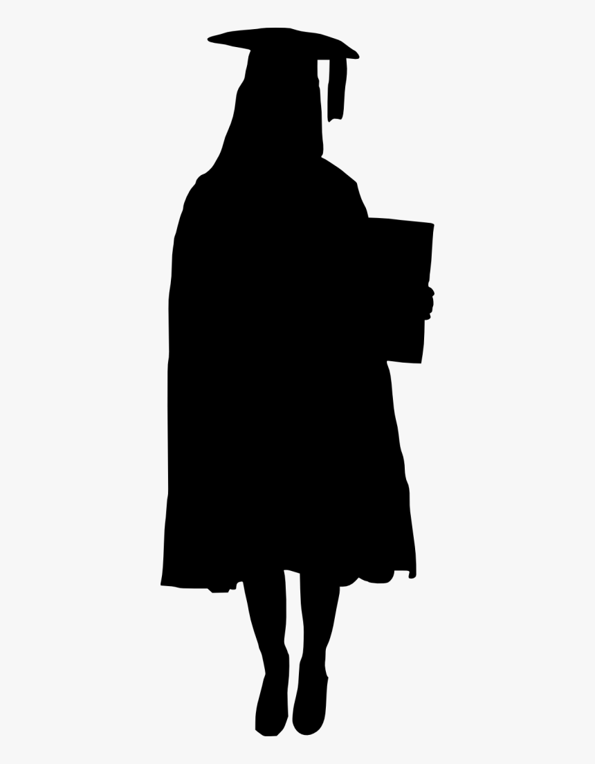 Girl Graduate Silhouette Png, Transparent Png, Free Download