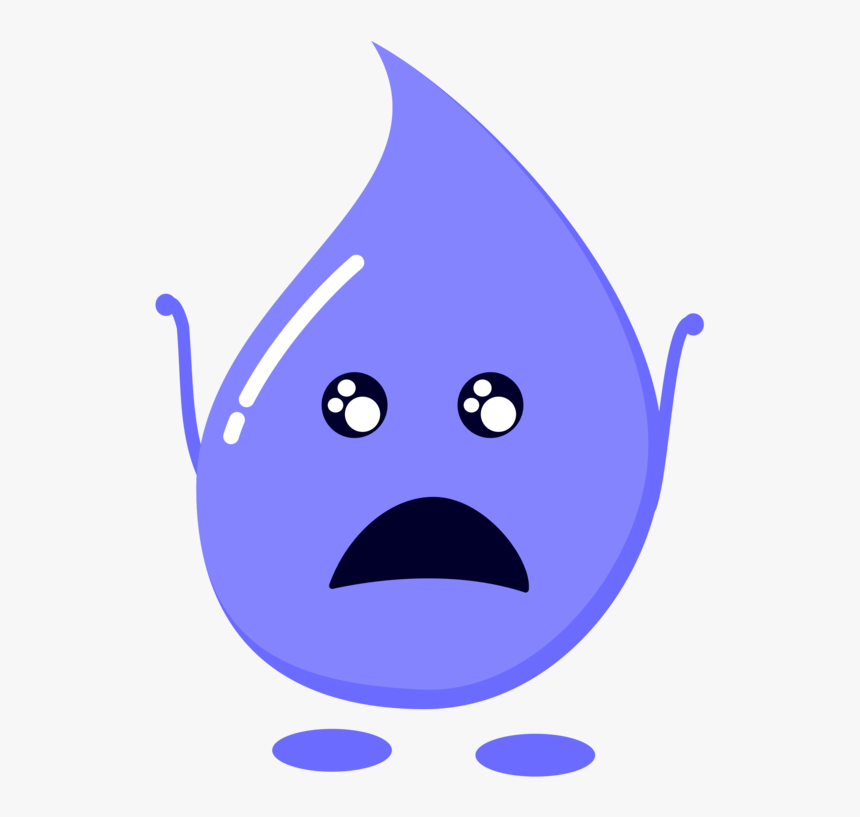 Water Drop Icon Png - Transparent Background Cartoon Water Droplet, Png Download, Free Download