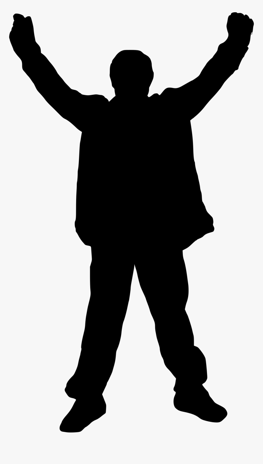 Hands Up Silhouette Png, Transparent Png, Free Download