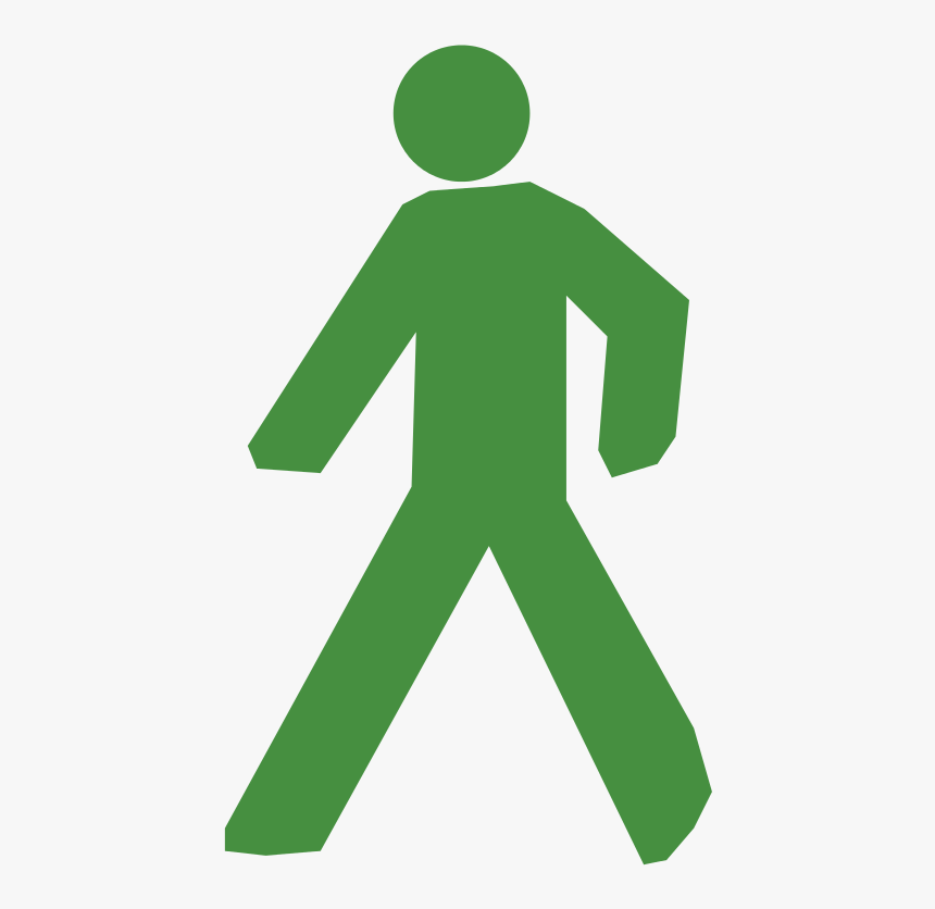 Walking Green Man Icon, HD Png Download, Free Download