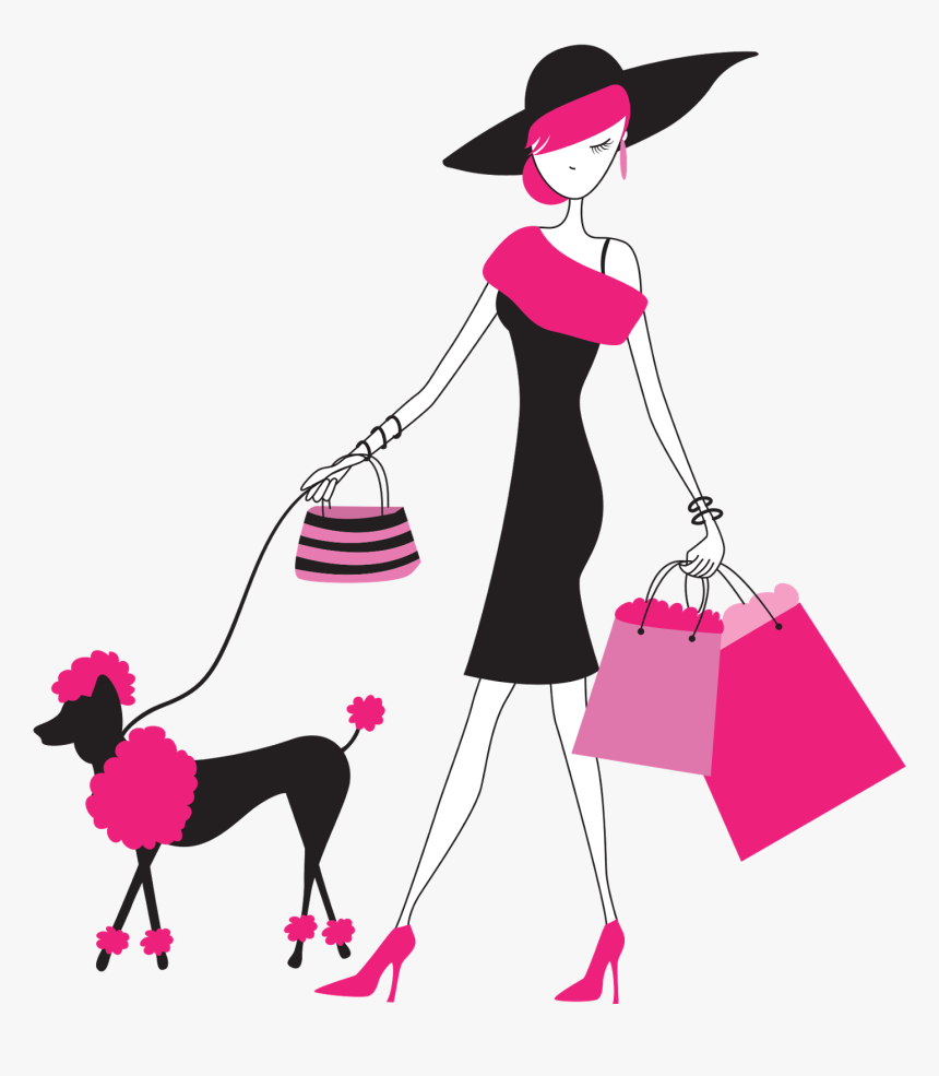 Sexy Paris Clipart Oh My Fiesta For Ladies - Shopping Lady Clipart, HD Png Download, Free Download