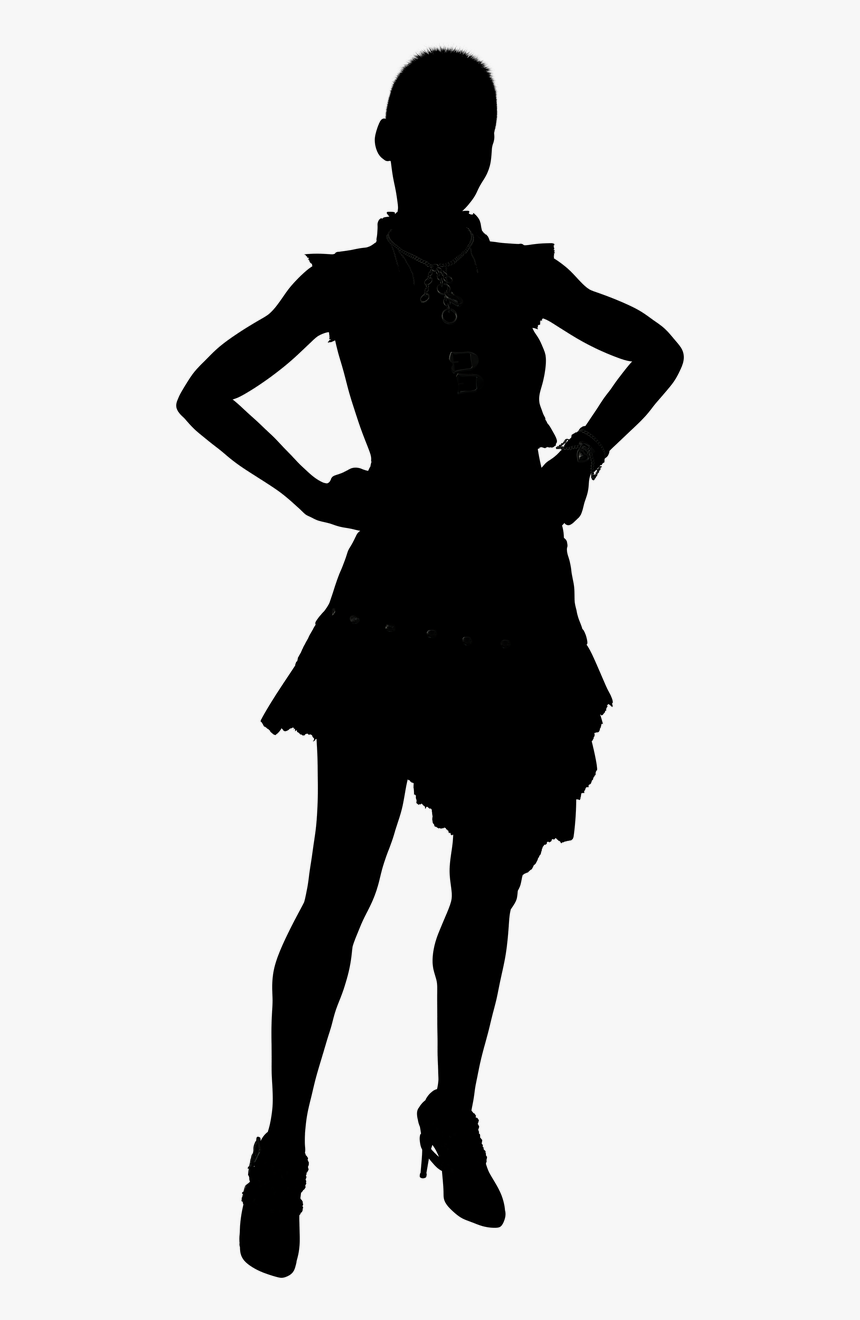 Silhouette Woman Girl - Woman Silhouette Short Hair, HD Png Download, Free Download