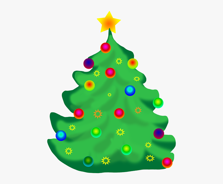 Decorated Christmas Tree Clip Art - Christmas Tree, HD Png Download, Free Download