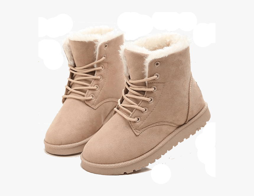 Women Boots Snow Warm Winter Boots Botas Lace Up Mujer - Winter Boots, HD Png Download, Free Download