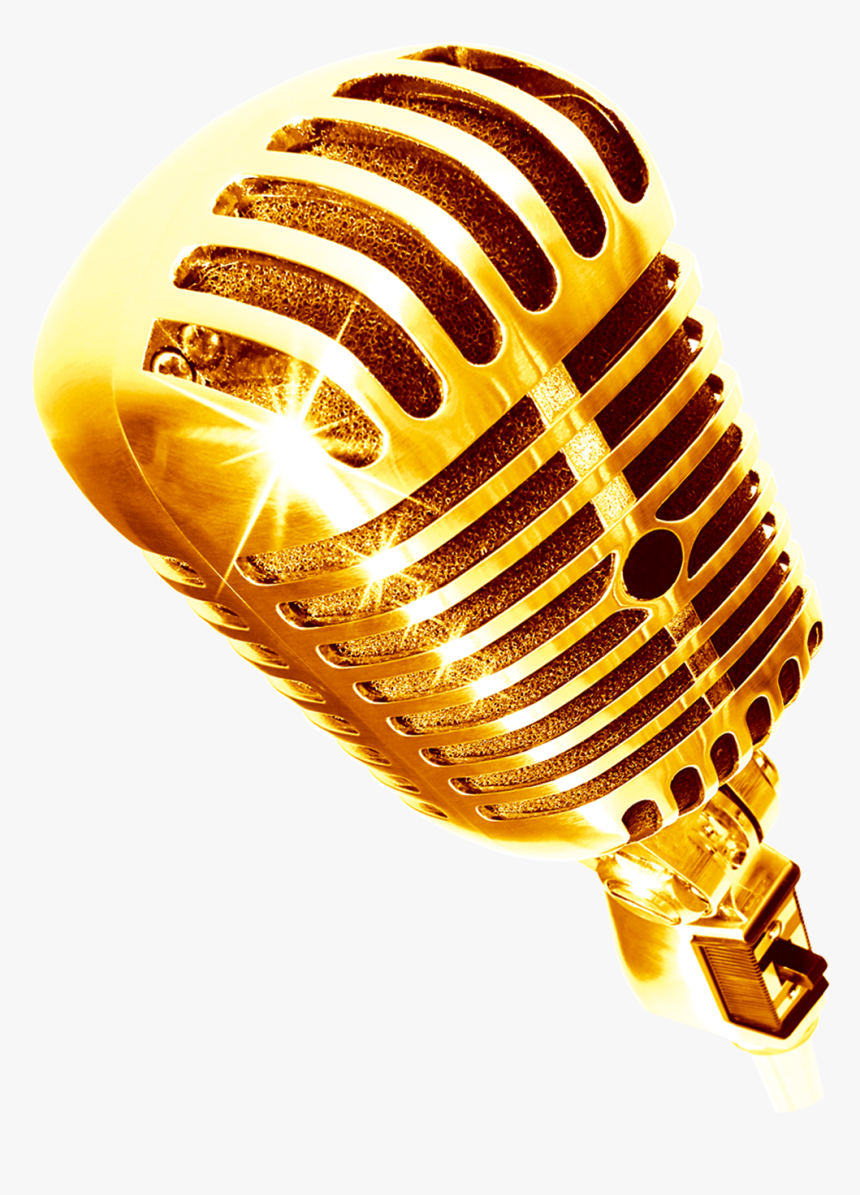 Golden Microphone Microphone Png Download - Transparent Background Gold Microphone, Png Download, Free Download