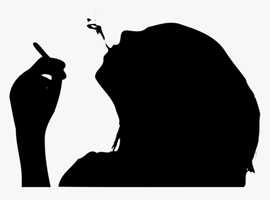 On Campus Smoking Banned Next Fall - Smoking Silhouette Png, Transparent Png, Free Download