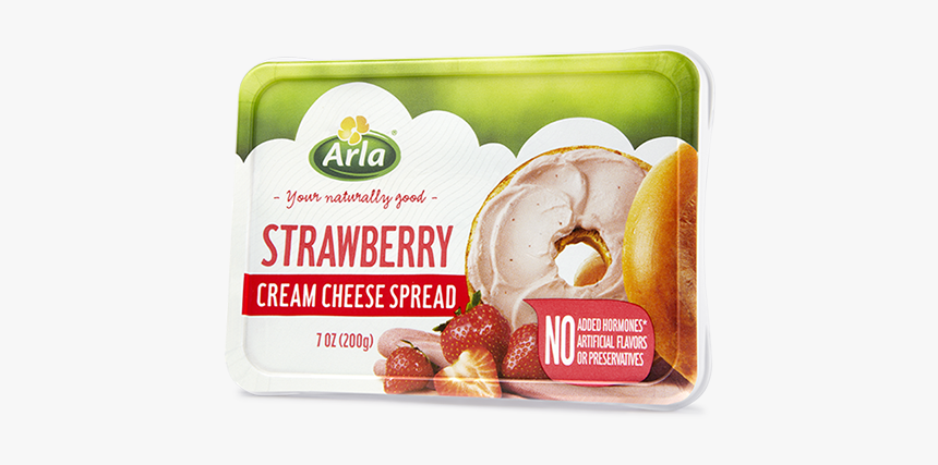 Strawberry Cream Cheese - Arla Brand Cream Cheese, HD Png Download, Free Download