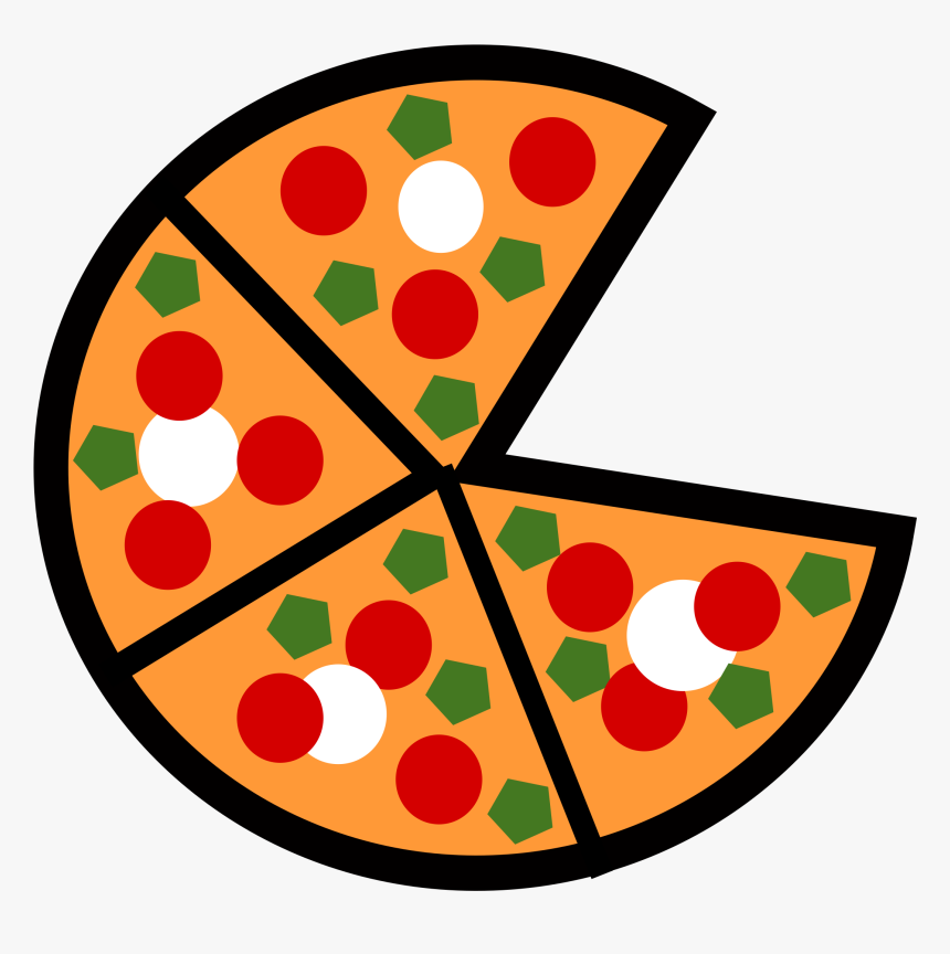 Clip Art Panda Free - 1 5 Fraction Pizza, HD Png Download, Free Download