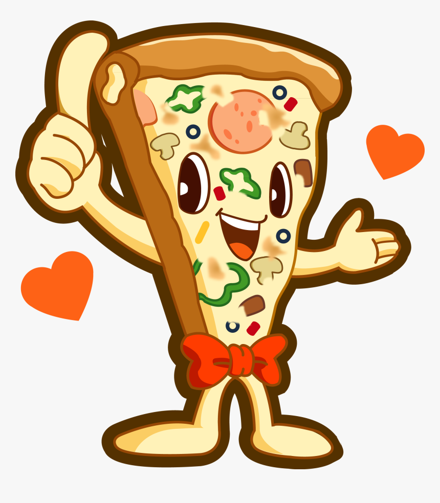 Pizza Fast Food Take Out Clip Art - Anthropomorphic Pizza, HD Png Download, Free Download