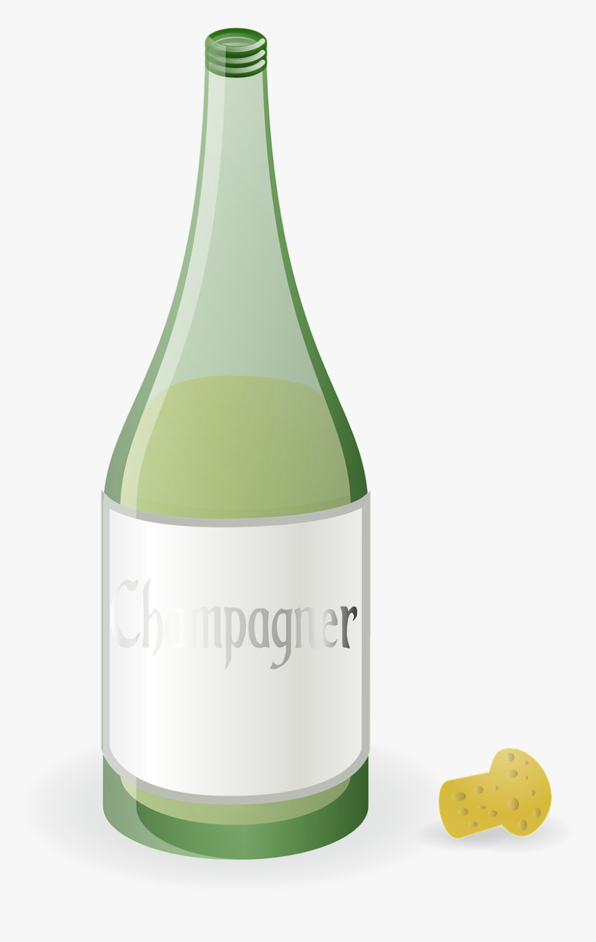 Champagne, Bottle, Green, Beverage, Alcohol, Cork, HD Png Download, Free Download