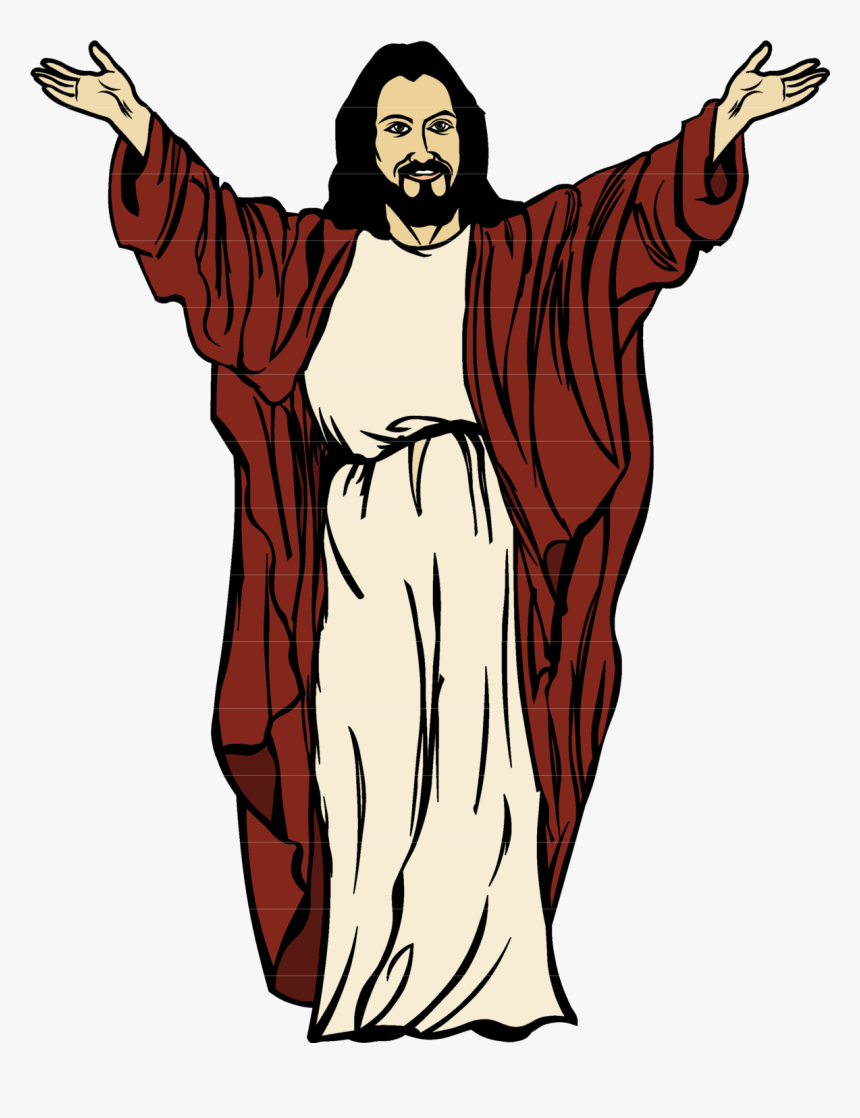 Arms Open Jesus Png Full Body, Picture - Jesus Christ Cartoon Png, Transparent Png, Free Download