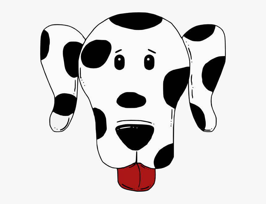 Cartoon Dalmatian Head Svg Clip Arts - Dalmatian Head Cartoon, HD Png Download, Free Download
