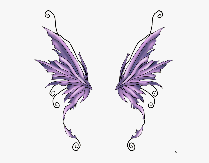 Butterfly Purple Fairy Illustration Tattoos Free Clipart - Fairy Wings Transparent Background, HD Png Download, Free Download