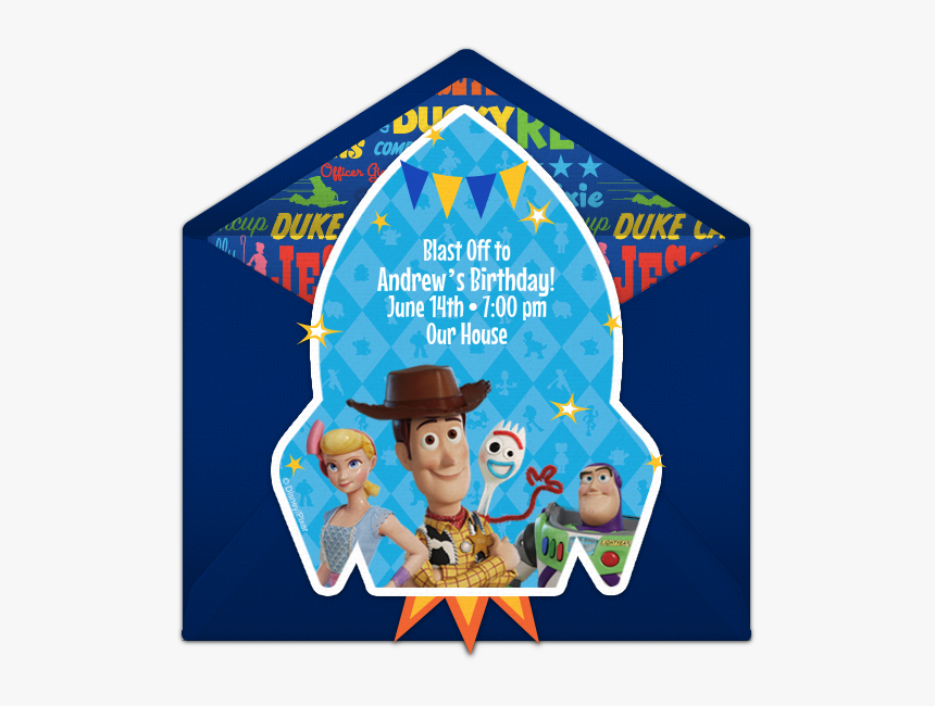 Toy Story 4 Invitation Template Free, HD Png Download, Free Download