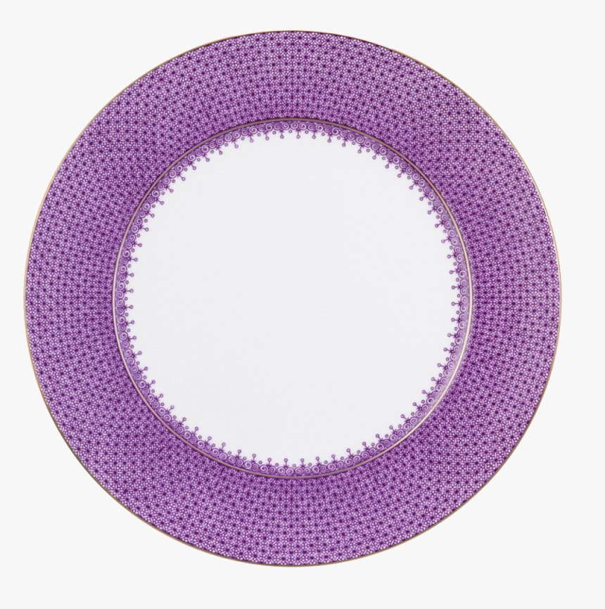 Lace Service Plate Plum - Mottahedeh Blue Lace Charger, HD Png Download, Free Download