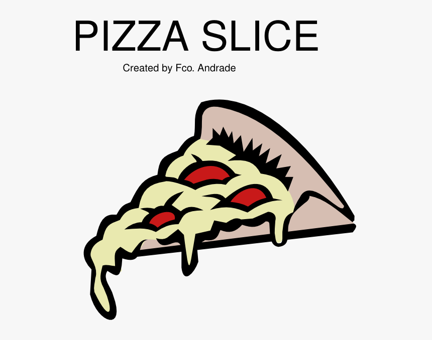 Pepperoni Pizza Slice Svg Clip Arts - Pizza Cartoon Transparent Background, HD Png Download, Free Download