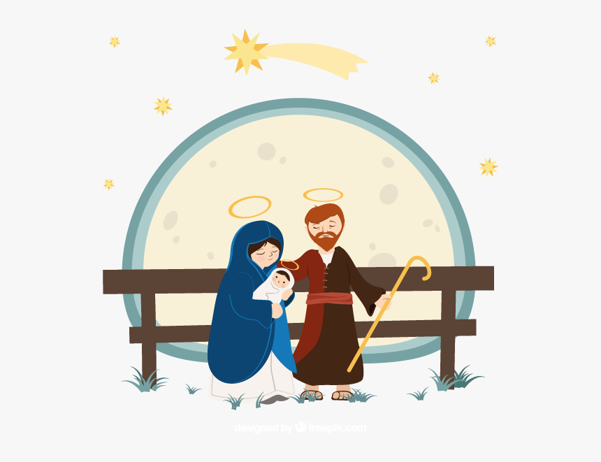 Transparent Santa And Jesus Clipart - Nativity Png, Png Download, Free Download