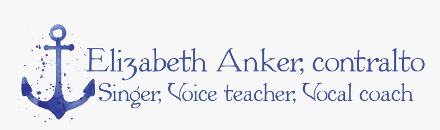 Elizabeth Anker Contralto Boston Voice Teacher And - Calligraphy, HD Png Download, Free Download