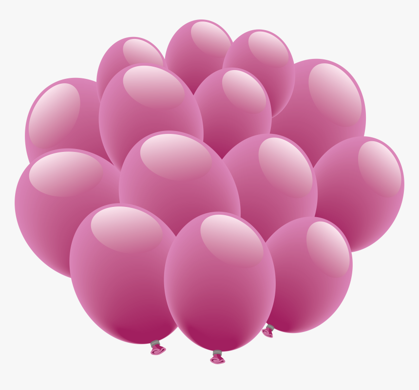 Happy Birthday Pink And Green Balloons, HD Png Download, Free Download