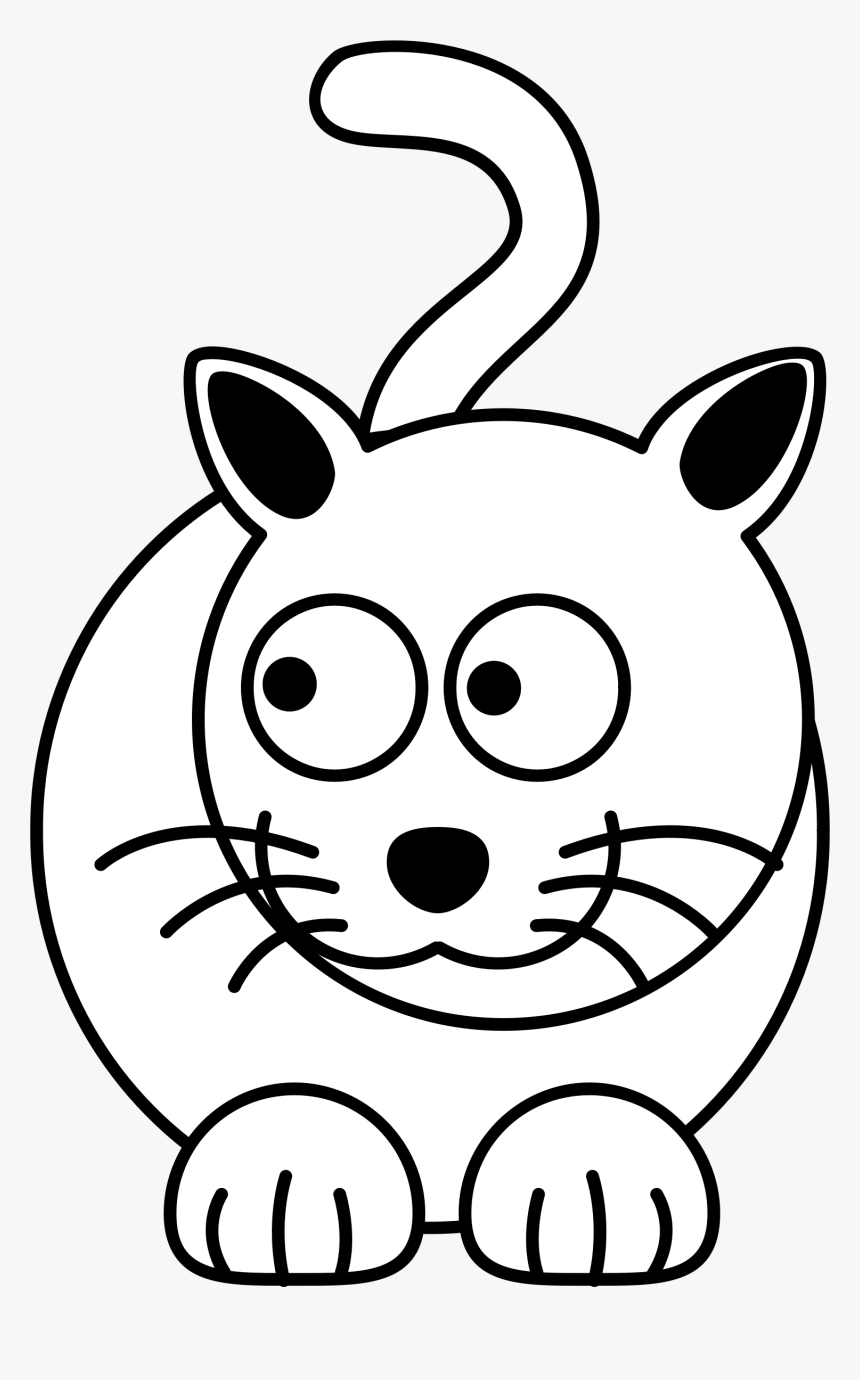 Kitty Cat Clip Arts - Kittens Cartoon Black And White, HD Png Download, Free Download
