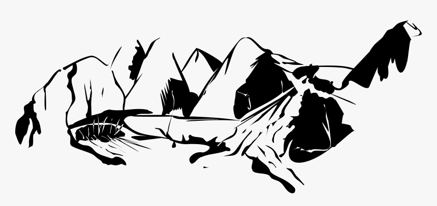 Transparent Mountain Vector Png - Black And White Mountain Clip Art, Png Download, Free Download