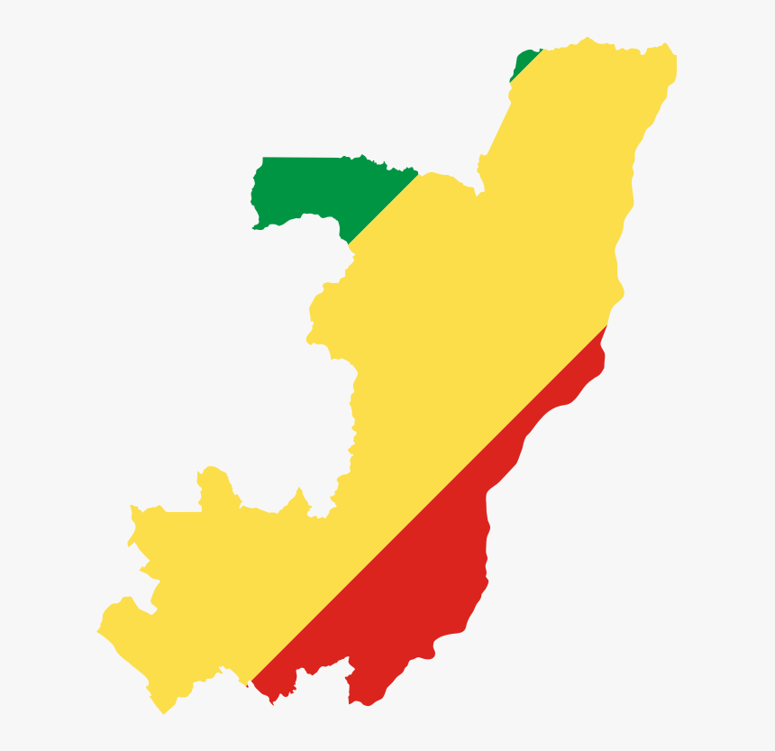 Congo Flag Map - Congo Capital City Map, HD Png Download, Free Download