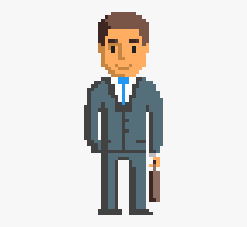 Pixel Art Man In Suit, HD Png Download, Free Download