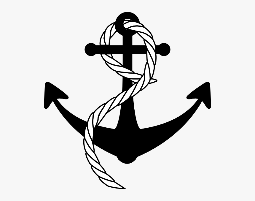 Navy Anchor With Rope, HD Png Download, Free Download