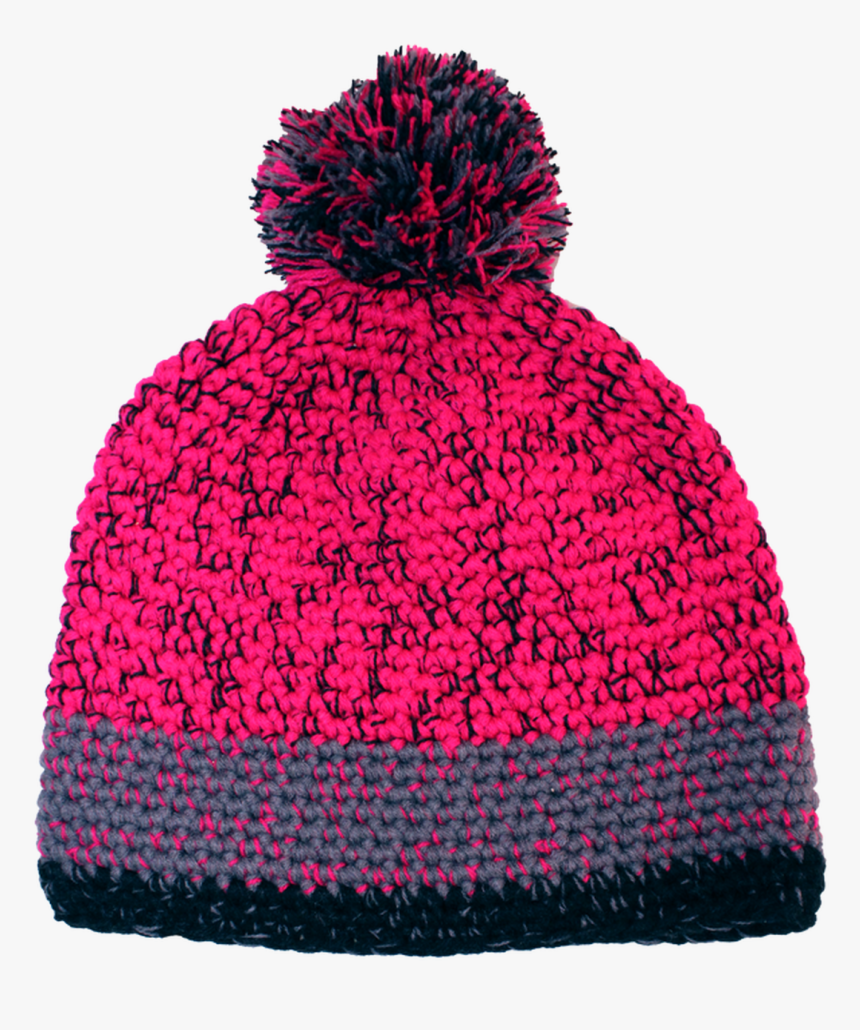 Pom Pom Knit Hat In Pink - Knit Cap, HD Png Download, Free Download