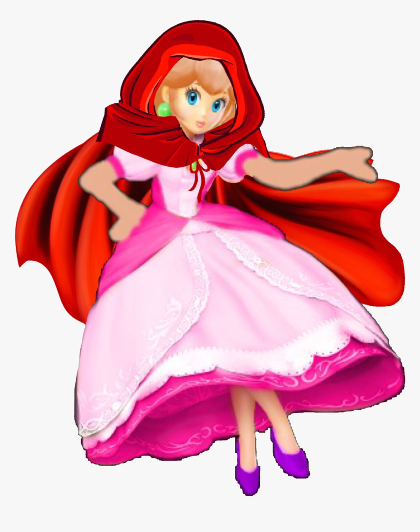 The Little Red Riding Princess Toadstool - Peach Smash Bros Transparent Background, HD Png Download, Free Download