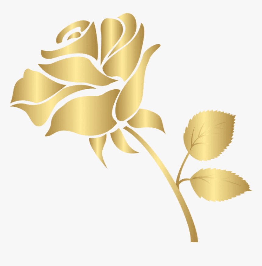 Gold Rose Png - Gold Rose Clip Art, Transparent Png, Free Download