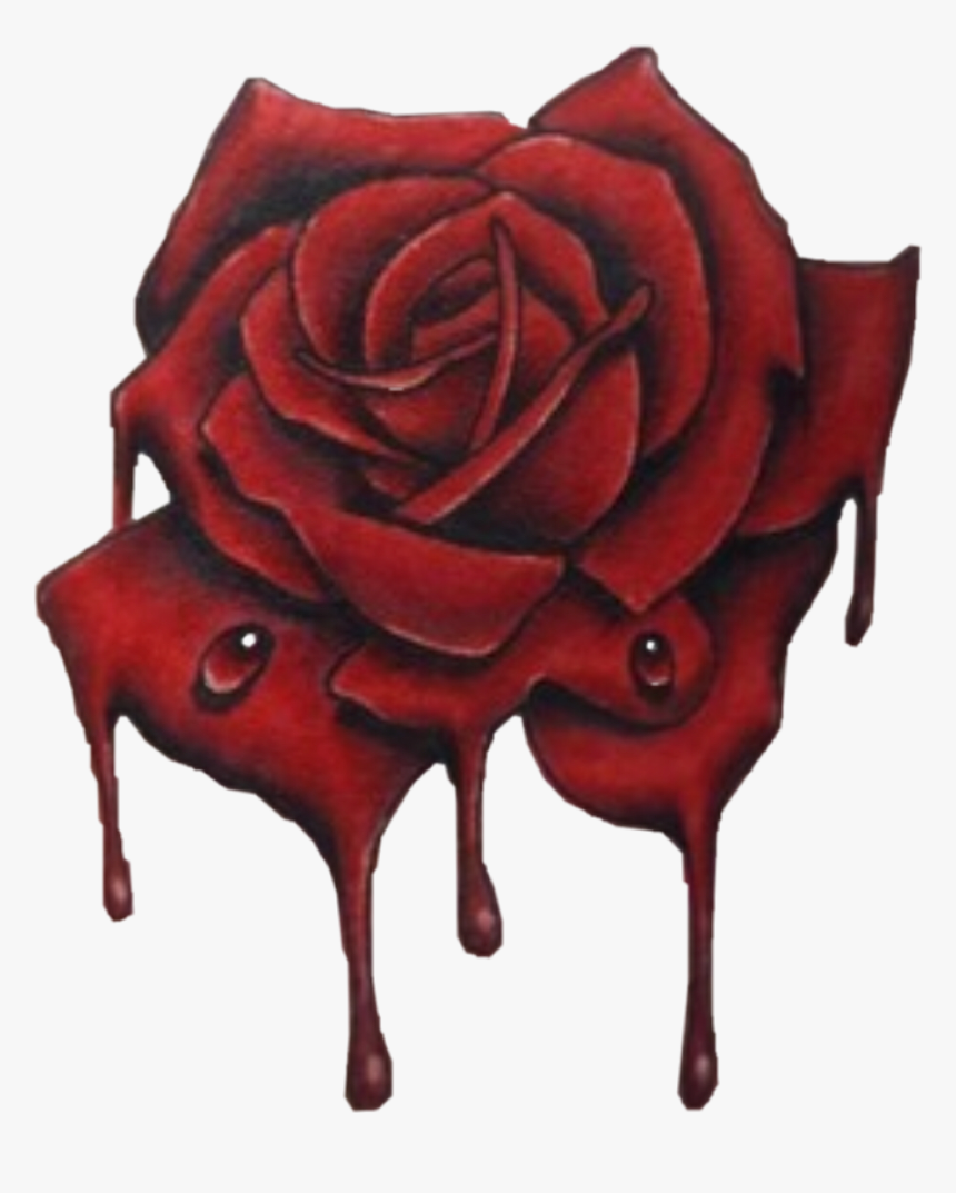 Garden Roses Tattoo Blood Red - Red Rose Tattoo Design, HD Png Download, Free Download