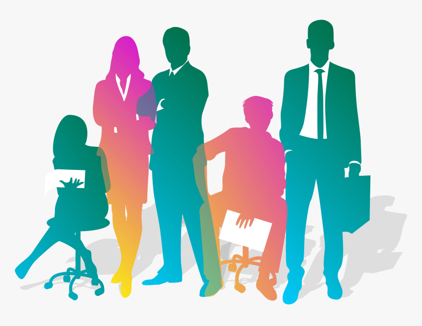 Business Teamwork Silhouette - Transparent Background Business People Silhouette Png, Png Download, Free Download