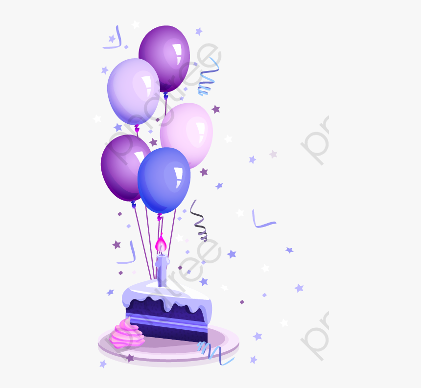 Birthday Cake Clipart Purple - Happy Birthday, HD Png Download, Free Download