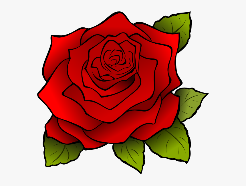 Clip Art Cartoon Rose Png - Cartoon Rose, Transparent Png, Free Download